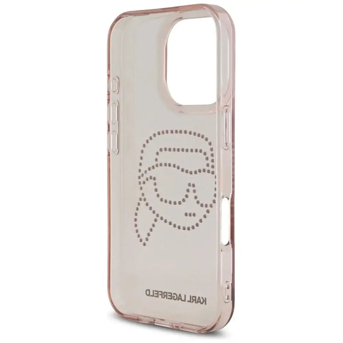 Karl Lagerfeld IML Rhinestones Karl Head Case for iPhone 16 Pro Max Pink - Cell phone cases and covers<<<HurtelXML