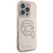 Karl Lagerfeld IML Rhinestones Karl Head Case for iPhone 16 Pro Max Pink - Cell phone cases and covers<<<HurtelXML