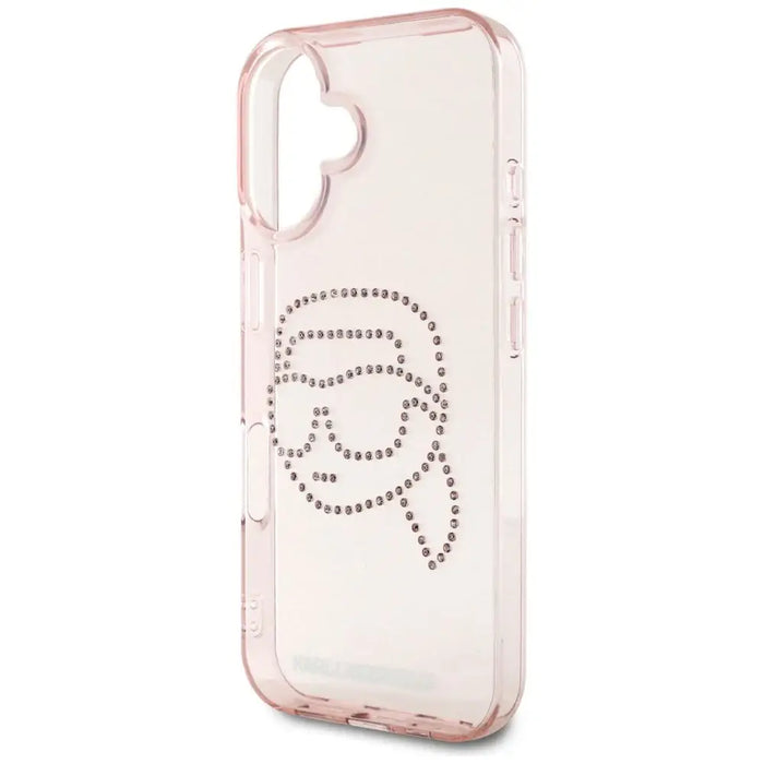 Karl Lagerfeld IML Rhinestones Karl Head iPhone 16 Case Pink - Cell phone cases and covers<<<HurtelXML