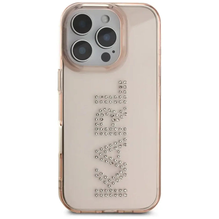 Karl Lagerfeld IML Rhinestones Logo iPhone 16 Pro Case - Pink - Cell phone cases and covers<<<HurtelXML
