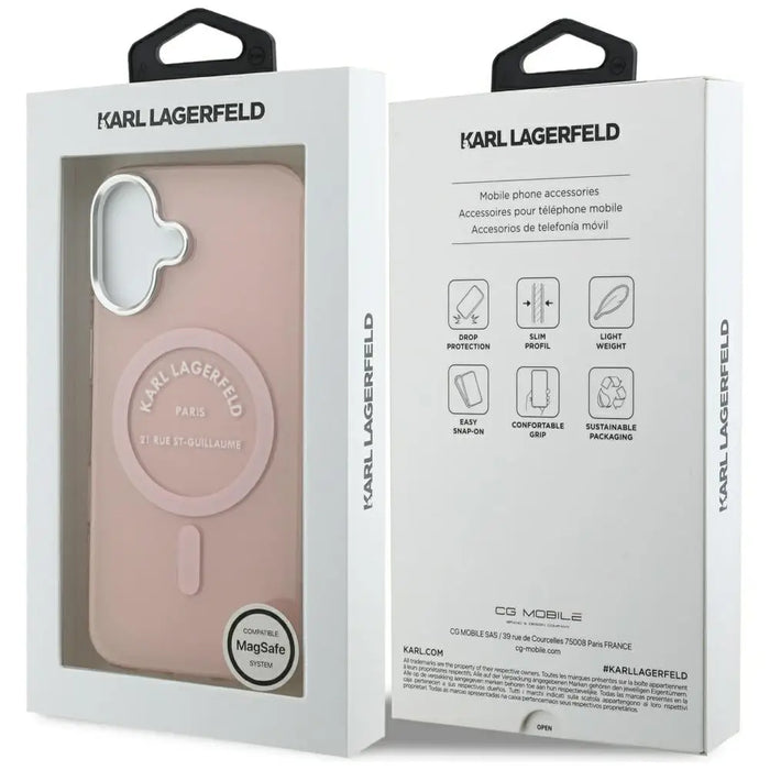 Karl Lagerfeld IML Karl RSG Logo MagSafe Case for iPhone 17 - Pink - Cell phone cases and covers<<<HurtelXML