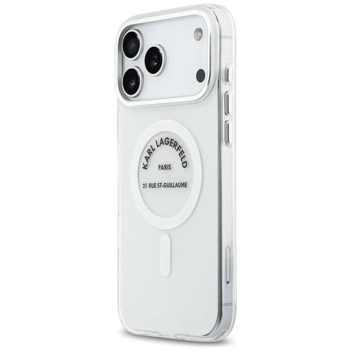 Karl Lagerfeld IML Karl RSG Logo MagSafe Case for iPhone 17 Pro Max - Transparent - Cell phone cases