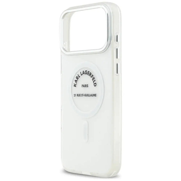 Karl Lagerfeld IML Karl RSG Logo MagSafe Case for iPhone 17 Pro Max - Transparent - Cell phone cases