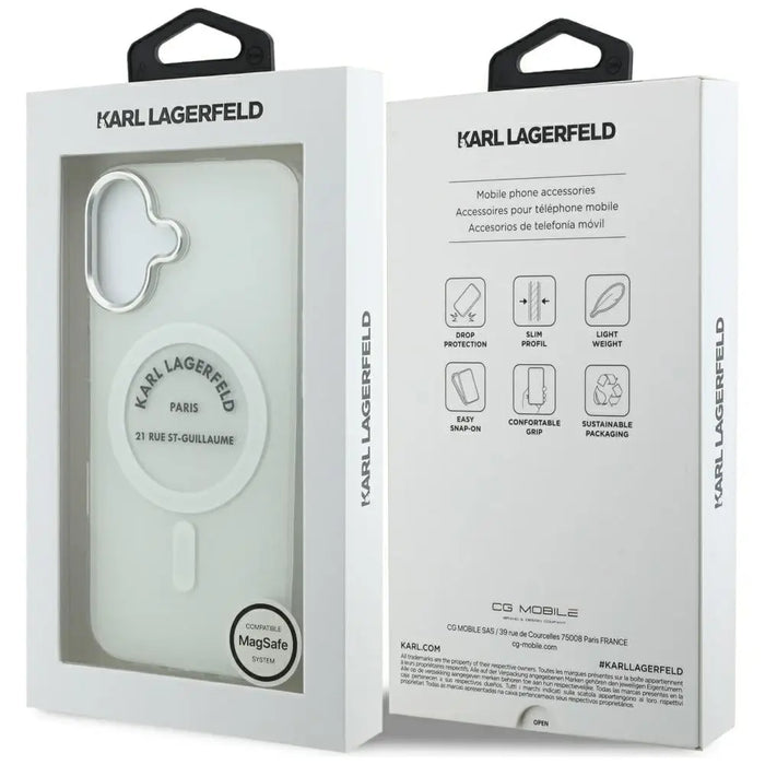 Karl Lagerfeld IML Karl RSG Logo MagSafe Case for iPhone 17 - Transparent - Cell phone cases and covers<<<HurtelXML