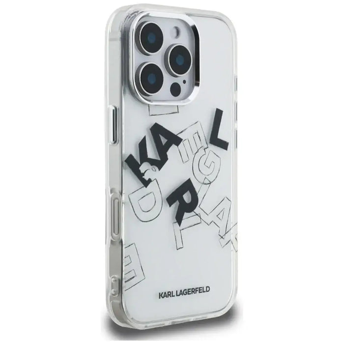 Karl Lagerfeld IML Sketched Graphic Case for iPhone 16 Pro - Clear - Cell phone cases and covers<<<HurtelXML