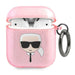 Karl Lagerfeld KLA2UKHGP AirPods cover różowy/pink Glitter Karl`s Head - Cell phone cases and covers<<<HurtelXML