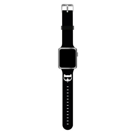 Karl Lagerfeld KLAWLSLCK Apple Watch Strap 42/44 / 45mm black / black strap Silicone Choupette Heads - Cell phone cases