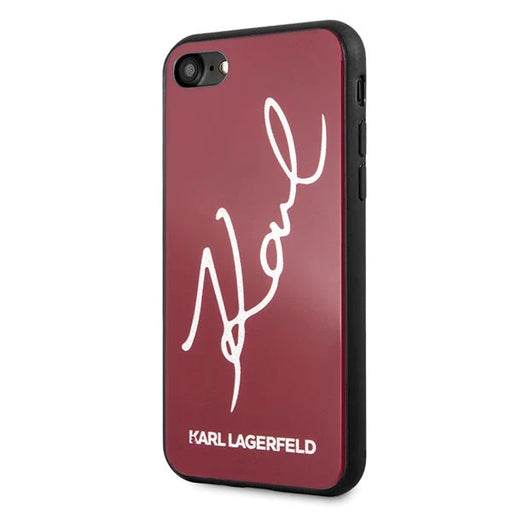 Karl Lagerfeld KLHCI8DLKSRE iPhone 7/8 SE 2020 / SE 2022 czerwony/red hard case Signature Glitter - Cell phone cases