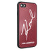 Karl Lagerfeld KLHCI8DLKSRE iPhone 7/8 SE 2020 / SE 2022 czerwony/red hard case Signature Glitter - Cell phone cases
