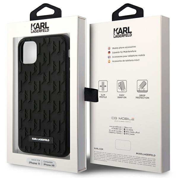 Karl Lagerfeld KLHCN61RUPKLPK iPhone 11 / Xr 6.1’’ hardcase black/black 3D Monogram - Cell phone cases