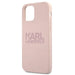 Karl Lagerfeld KLHCP12LSTKLTLP iPhone 12 Pro Max 6,7’’ Silicone Stack Logo różowy/pink - Cell phone cases