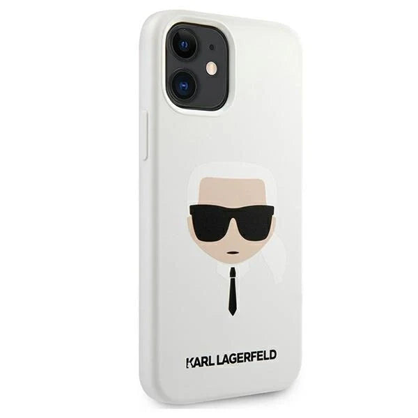 Karl Lagerfeld KLHCP12SSLKHWH iPhone 12 mini 5,4’’ biały/white hardcase Silicone Karl`s Head - Cell phone cases