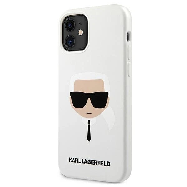 Karl Lagerfeld KLHCP12SSLKHWH iPhone 12 mini 5,4’’ biały/white hardcase Silicone Karl`s Head - Cell phone cases