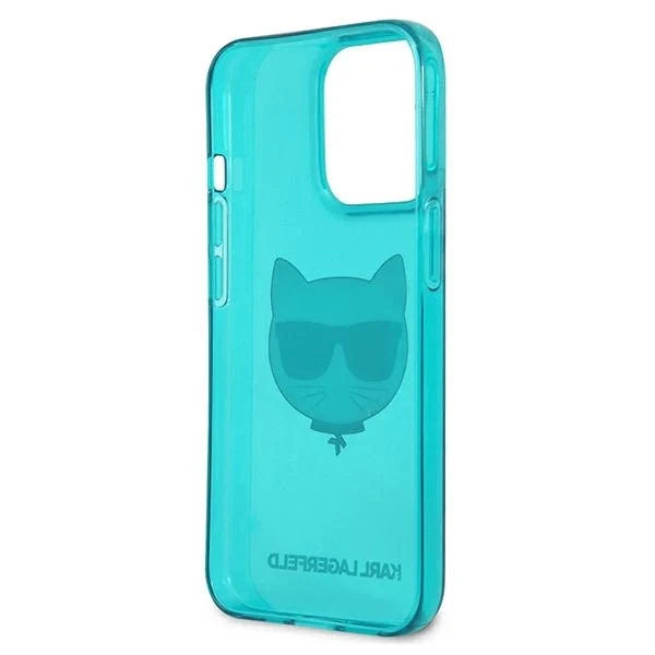 Karl Lagerfeld KLHCP13LCHTRB iPhone 13 Pro / 13 6,1’’ niebieski/blue hardcase Glitter Choupette Fluo - Cell phone cases