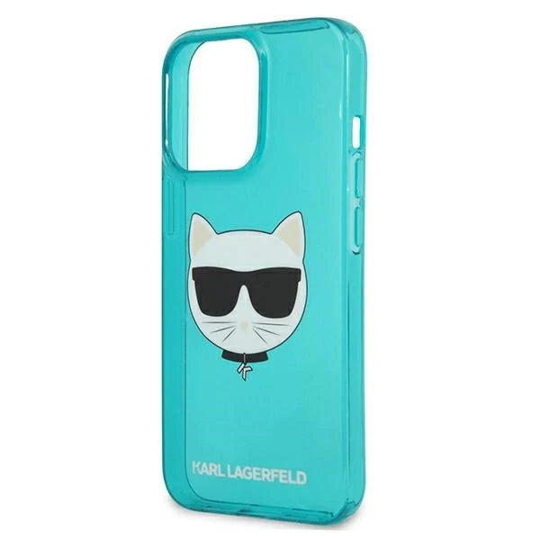 Karl Lagerfeld KLHCP13LCHTRB iPhone 13 Pro / 13 6,1’’ niebieski/blue hardcase Glitter Choupette Fluo - Cell phone cases