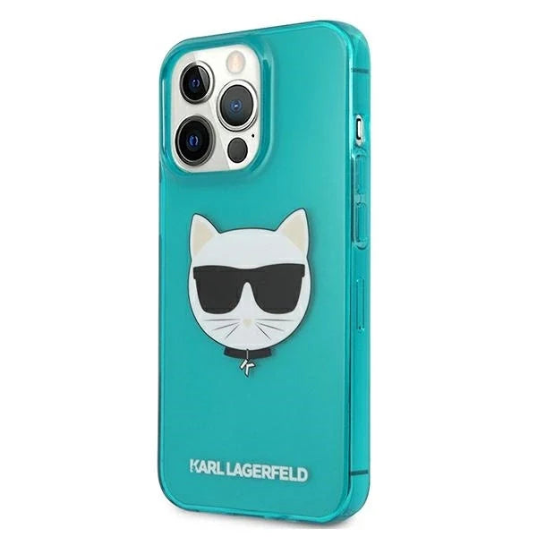Karl Lagerfeld KLHCP13LCHTRB iPhone 13 Pro / 13 6,1’’ niebieski/blue hardcase Glitter Choupette Fluo - Cell phone cases