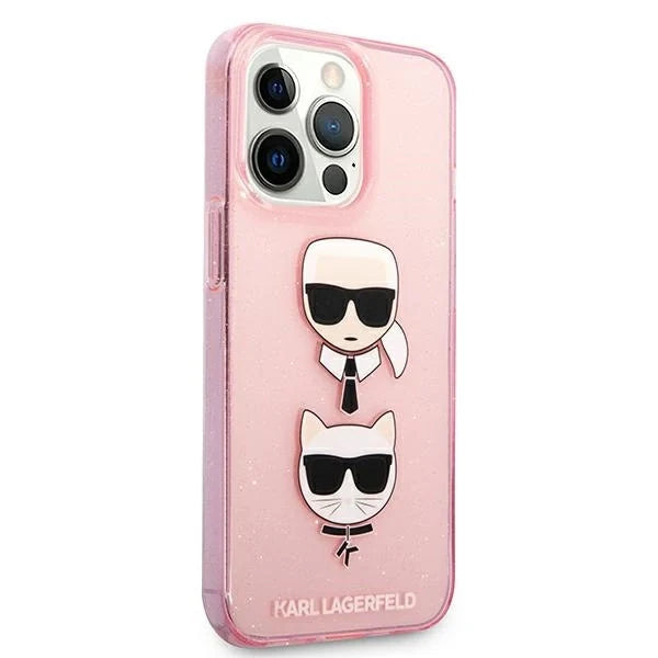 Karl Lagerfeld KLHCP13LKCTUGLP iPhone 13 Pro / 13 6,1’’ różowy/pink hardcase Glitter Karl’s & Choupette - Cell phone