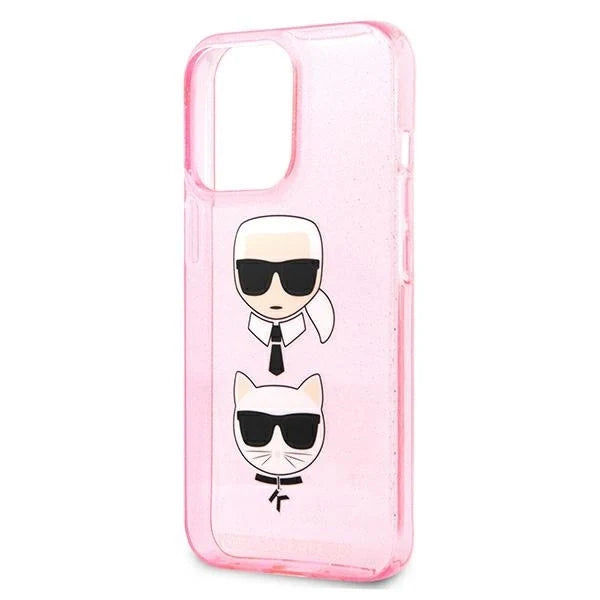 Karl Lagerfeld KLHCP13LKCTUGLP iPhone 13 Pro / 13 6,1’’ różowy/pink hardcase Glitter Karl’s & Choupette - Cell phone