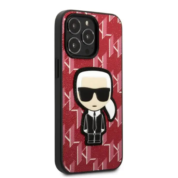 Karl Lagerfeld KLHCP13LPMNIKPI iPhone 13 Pro / 13 6.1’’ hardcase red/red Monogram Ikonik Patch - Cell phone cases