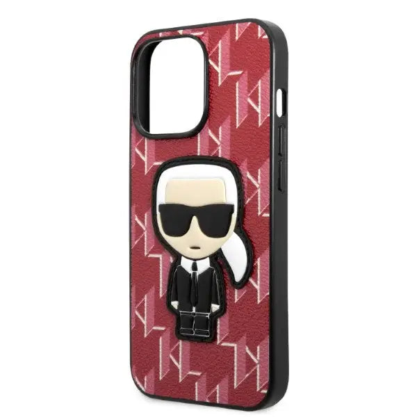 Karl Lagerfeld KLHCP13LPMNIKPI iPhone 13 Pro / 13 6.1’’ hardcase red/red Monogram Ikonik Patch - Cell phone cases