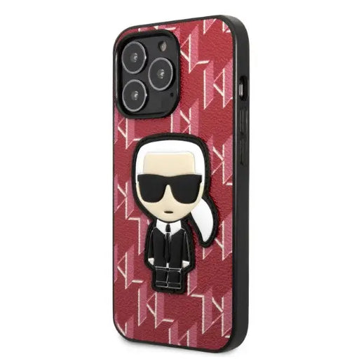 Karl Lagerfeld KLHCP13LPMNIKPI iPhone 13 Pro / 13 6.1’’ hardcase red/red Monogram Ikonik Patch - Cell phone cases