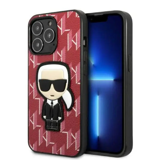 Karl Lagerfeld KLHCP13LPMNIKPI iPhone 13 Pro / 13 6.1’’ hardcase red/red Monogram Ikonik Patch - Cell phone cases