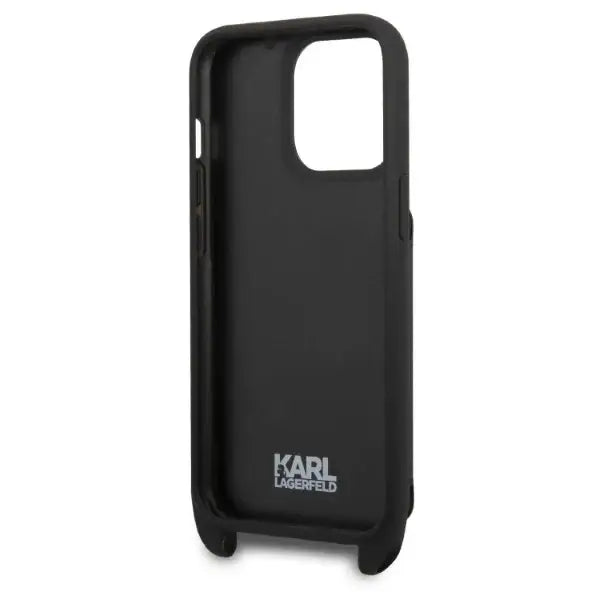 Karl Lagerfeld KLHCP13LSAKHPK iPhone 13 Pro / 13 6.1’’ Hardcase Saffiano Metal Karl Head - Cell phone cases