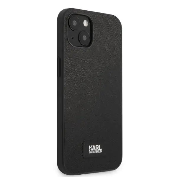 Karl Lagerfeld KLHCP13MSFMP2K iPhone 13 6.1’’ hardcase black/black Saffiano Plaque - Cell phone cases