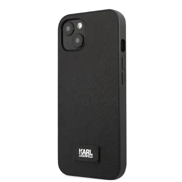 Karl Lagerfeld KLHCP13MSFMP2K iPhone 13 6.1’’ hardcase black/black Saffiano Plaque - Cell phone cases