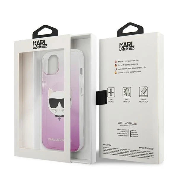 Karl Lagerfeld KLHCP13SCTRP iPhone 13 mini 5.4’’ hardcase pink/pink Choupette Head - Cell phone cases