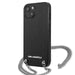 Karl Lagerfeld KLHCP13SPMK iPhone 13 mini 5,4 ’hardcase black / black Leather Textured and Chain - Cell phone cases