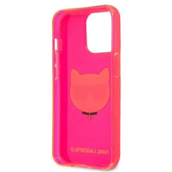 Karl Lagerfeld KLHCP13XCHTRP iPhone 13 Pro Max 6.7’’ pink/pink hardcase Glitter Choupette Fluo - Cell phone cases