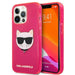 Karl Lagerfeld KLHCP13XCHTRP iPhone 13 Pro Max 6.7’’ pink/pink hardcase Glitter Choupette Fluo - Cell phone cases