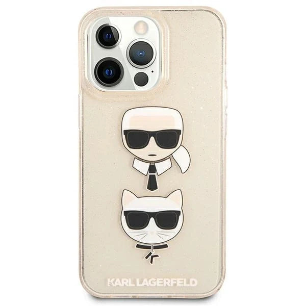 Karl Lagerfeld KLHCP13XKCTUGLGO iPhone 13 Pro Max 6,7’’ złoty/gold hardcase Glitter Karl`s & Choupette - Cell phone