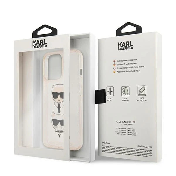 Karl Lagerfeld KLHCP13XKCTUGLGO iPhone 13 Pro Max 6,7’’ złoty/gold hardcase Glitter Karl`s & Choupette - Cell phone