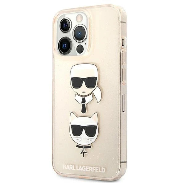 Karl Lagerfeld KLHCP13XKCTUGLGO iPhone 13 Pro Max 6,7’’ złoty/gold hardcase Glitter Karl`s & Choupette - Cell phone