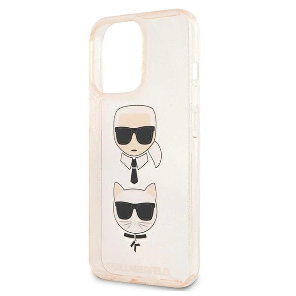 Karl Lagerfeld KLHCP13XKCTUGLGO iPhone 13 Pro Max 6,7’’ złoty/gold hardcase Glitter Karl`s & Choupette - Cell phone