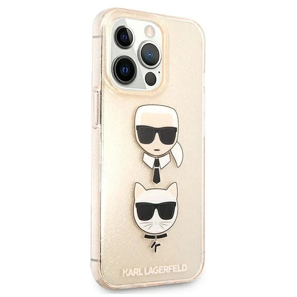 Karl Lagerfeld KLHCP13XKCTUGLGO iPhone 13 Pro Max 6,7’’ złoty/gold hardcase Glitter Karl`s & Choupette - Cell phone