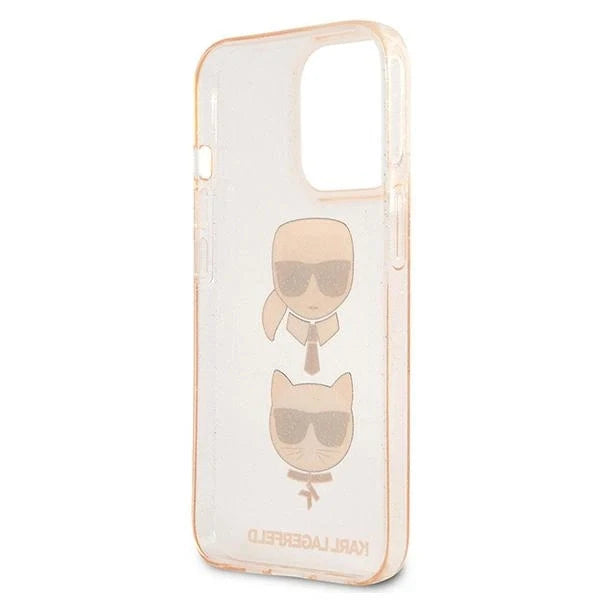 Karl Lagerfeld KLHCP13XKCTUGLGO iPhone 13 Pro Max 6,7’’ złoty/gold hardcase Glitter Karl`s & Choupette - Cell phone