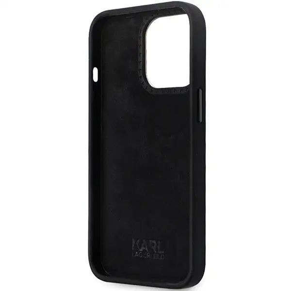 Karl Lagerfeld KLHCP13XSMHCNPK case for iPhone 13 Pro Max 6.7’’ - black Silicone C Metal Pin - Cell phone cases