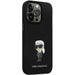 Karl Lagerfeld KLHCP13XSMHKNPK case for iPhone 13 Pro Max - black Silicone Ikonik Metal Pin - Cell phone cases