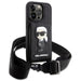 Karl Lagerfeld KLHCP14LCSAKHPKK iPhone 14 Pro 6.1’’ hardcase black/black Crossbody Saffiano Monogram Ikonik - Cell