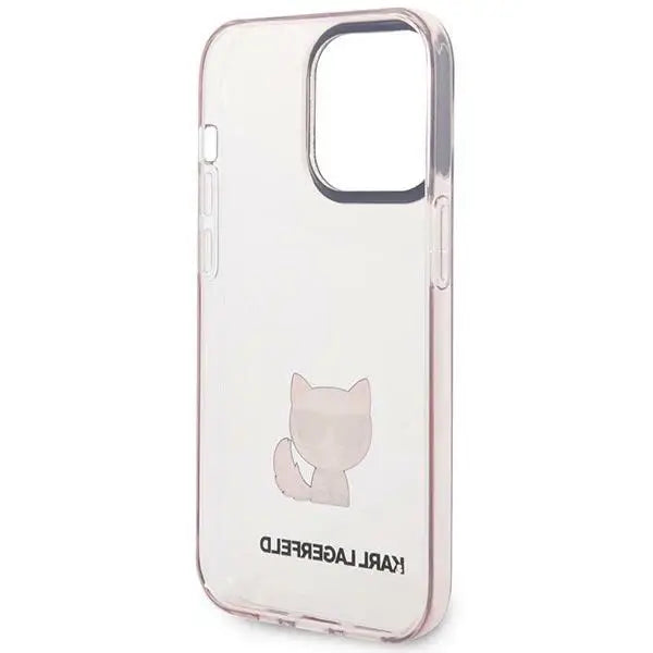 Karl Lagerfeld KLHCP14LCTTRI iPhone 14 Pro 6.1 ’hardcase pink / pink Transparent Choupette Body - Cell phone cases