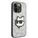 Karl Lagerfeld KLHCP14LG2CPS iPhone 14 Pro 6.1’’ silver/silver hardcase Glitter Choupette Patch - Cell phone cases