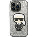 Karl Lagerfeld KLHCP14LGFKPG iPhone 14 Pro 6.1 ’hardcase silver / silver Glitter Flakes Ikonik - Cell phone cases