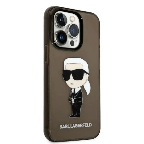 Karl Lagerfeld KLHCP14LHNIKTCK iPhone 14 Pro 6.1’’ black/black hardcase Ikonik Karl Lagerfeld - Cell phone cases