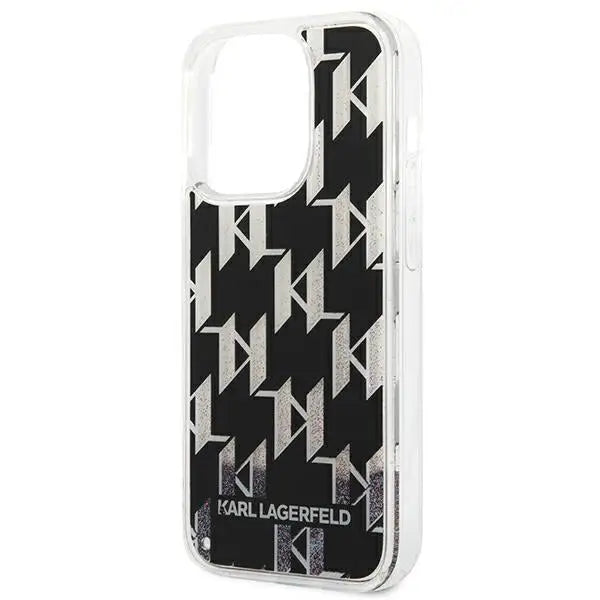 Karl Lagerfeld KLHCP14LLMNMK iPhone 14 Pro 6.1 ’hardcase black / black Liquid Glitter Monogram - Cell phone cases