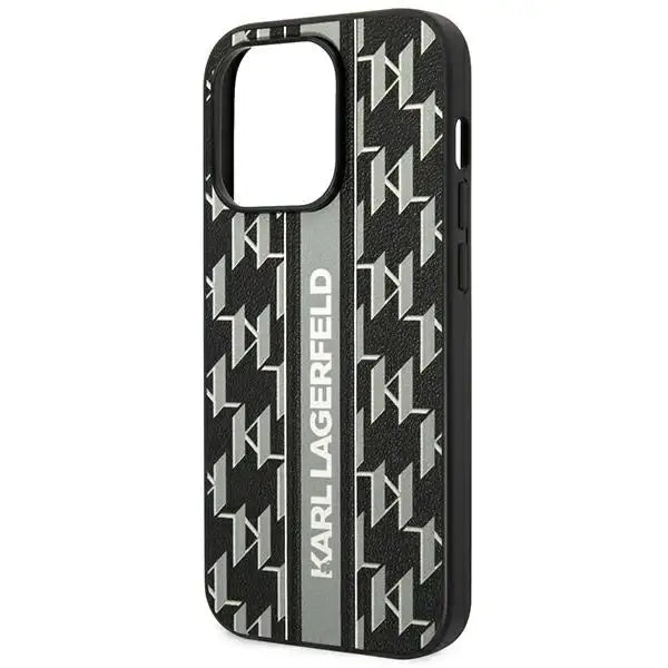 Karl Lagerfeld KLHCP14LPGKLSKG iPhone 14 Pro 6.1 ’hardcase gray / gray Monogram Stripe - Cell phone cases