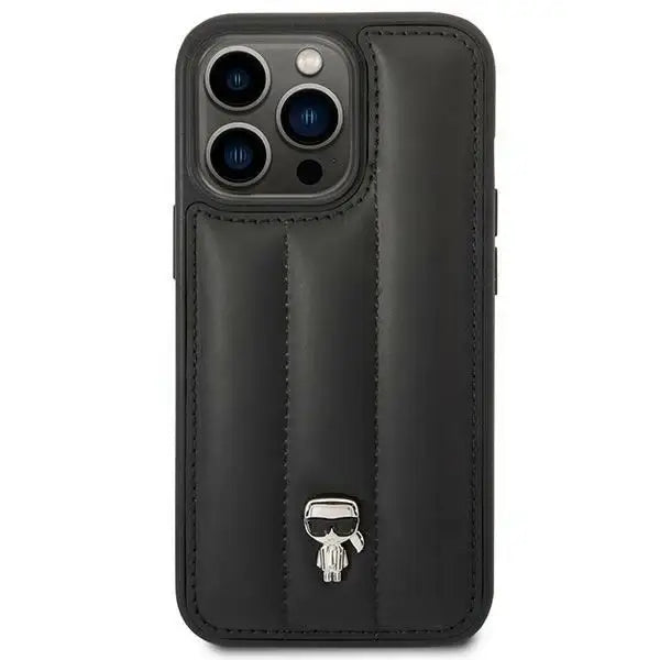 Karl Lagerfeld KLHCP14LPSQPK iPhone 14 Pro 6,1’’ hardcase czarny/black Puffy Ikonik Pin - Cell phone cases