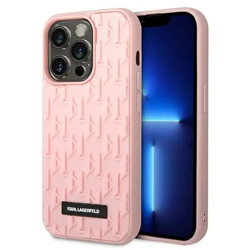 Karl Lagerfeld KLHCP14LRUPKLPP iPhone 14 Pro 6,1’’ hardcase różowy/pink 3D Monogram - Cell phone cases